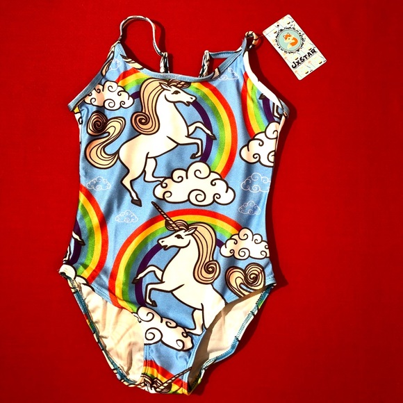 Other - NWT. UNICORN GIRLS SWIMSUIT BLUE PINK